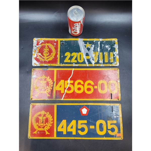 Vintage Indonesian License Plates
