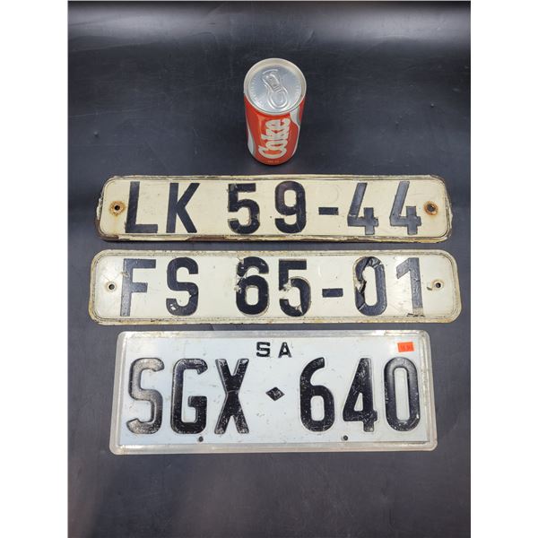 Vintage European License Plates