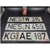Image 1 : Vintage European License Plates