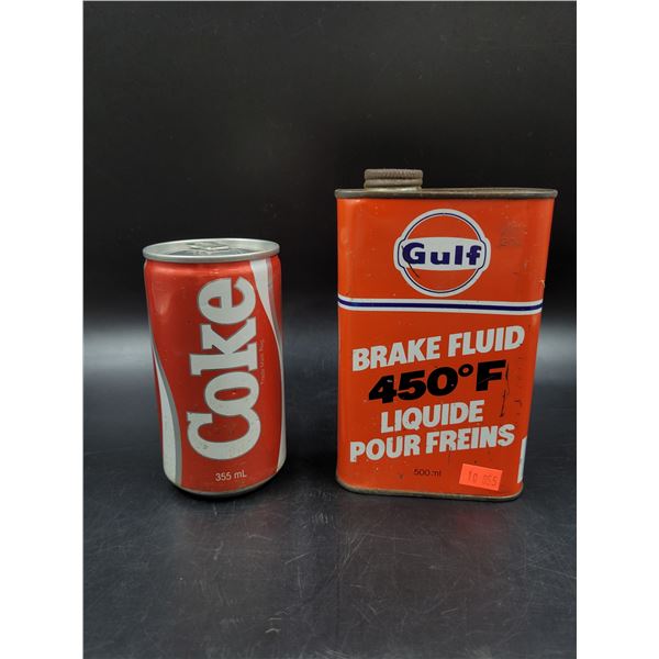 Vintage Gulf Brake Fluid Tin