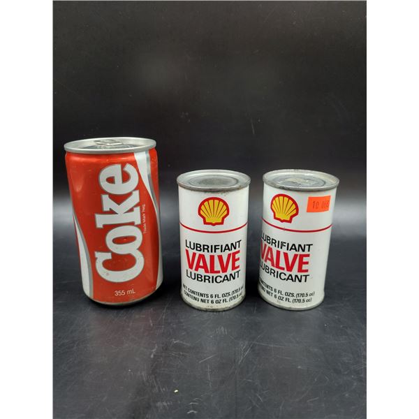 Full Vintage Shell Valve Lubricant Cans