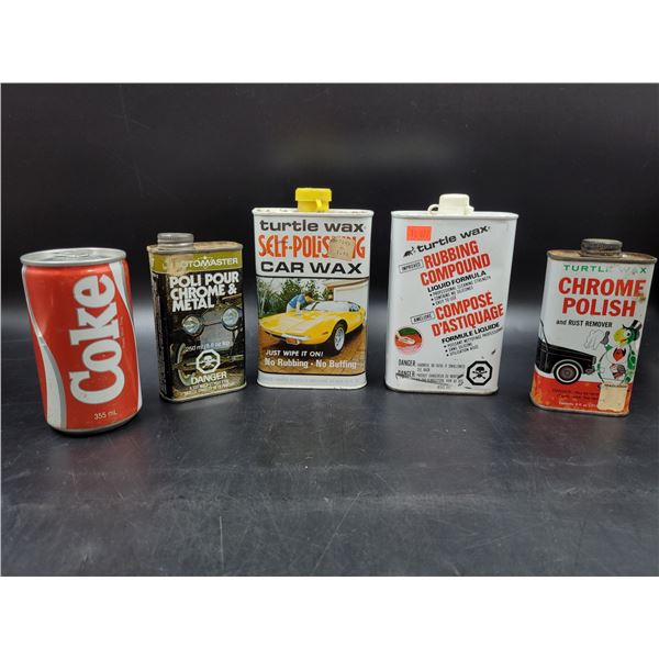 Vintage Chrome Polish & Car Wax Tins