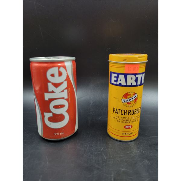 Vintage Earth Patch Rubber Tin