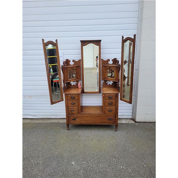 Antique Wooden Vanity Dressing Table