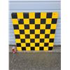 Image 1 : Black & Yellow Checkered Aluminum Sign