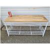 Image 1 : Wire and Wood Bench Shoe Rack