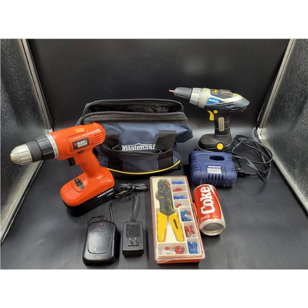 2 Drills and Wire Stripper Kit