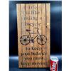Image 1 : Wood "Life is Like Riding a Bicycle" Sign