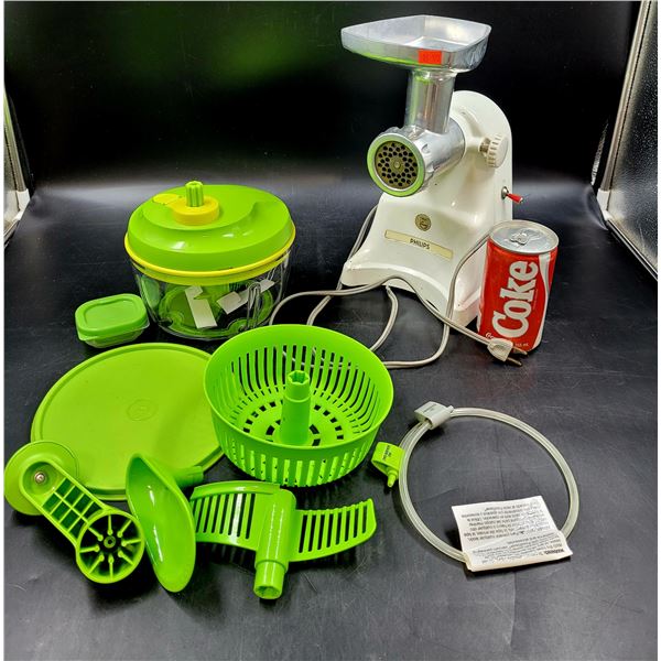 Meat Grinder & Salad Spinner