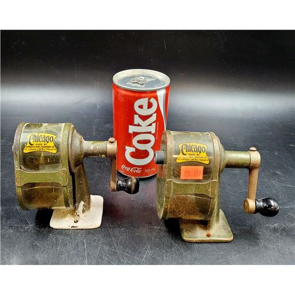 Vintage Chicago Pencil Sharpeners Made in Canada