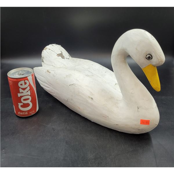 Vintage Wooden Swan