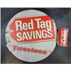Image 1 : Vintage Firestone Savings Tire Display Advertising Sign