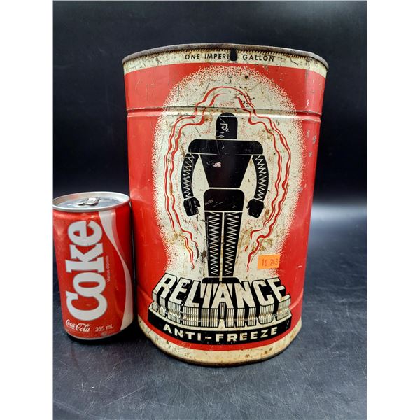 Vintage Reliance Anti-Freeze Can