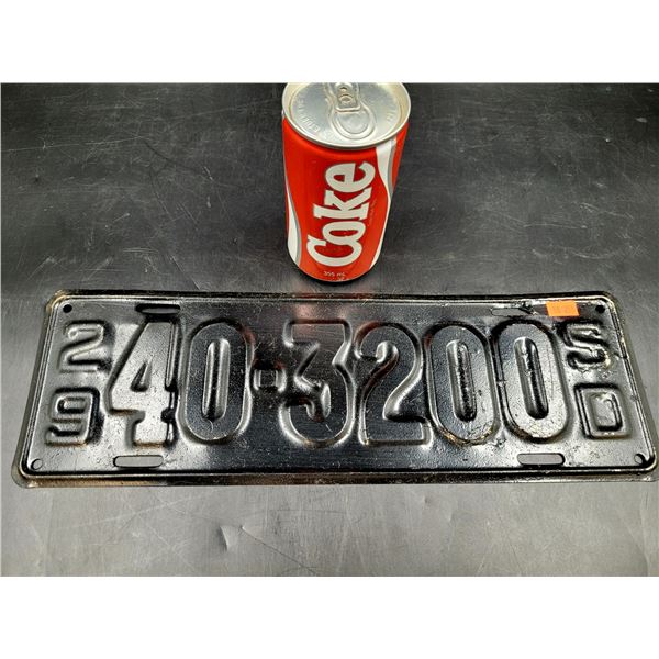 Vintage 1929 License Plate
