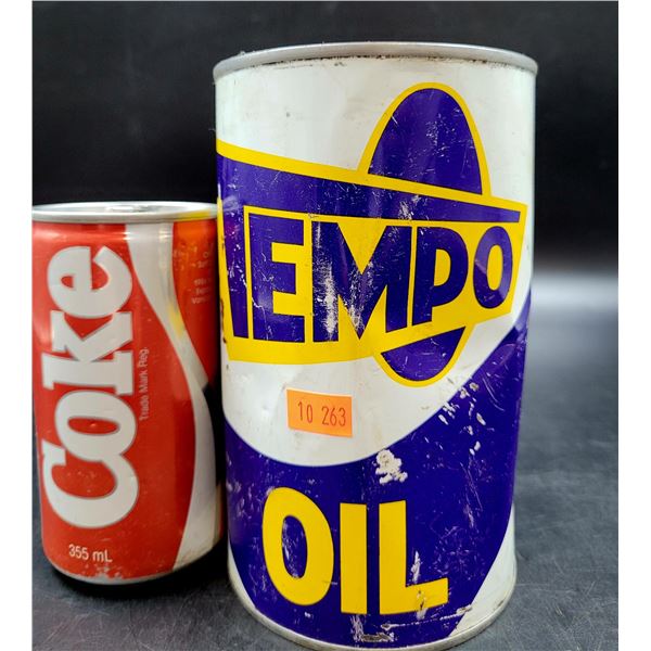 Vintage Tempo Motor Oil Can