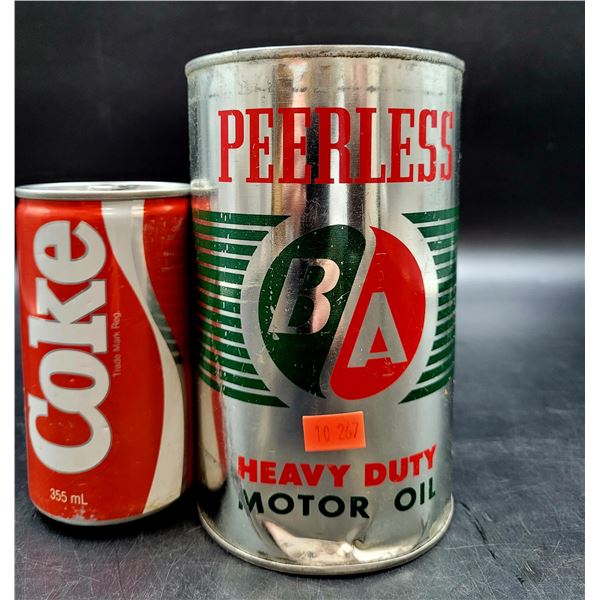 Vintage BA Peerless Motor Oil Can