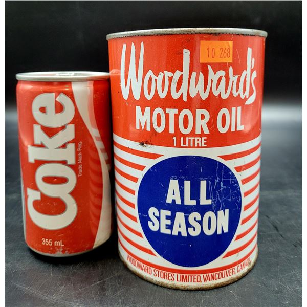 Vintage Woodward's Motor Oil Can