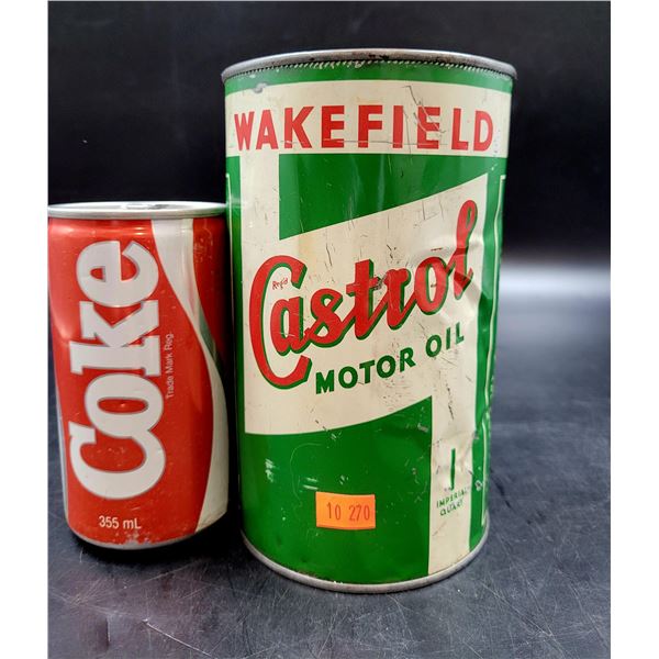 Vintage Wakefield Castrol Motor Oil Can