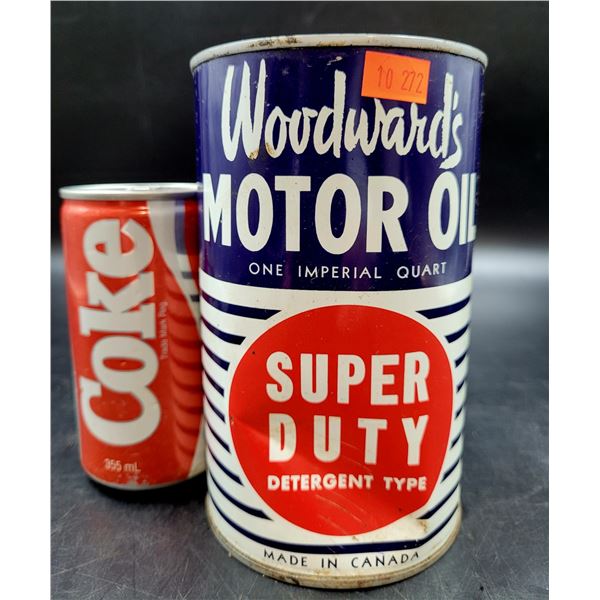 Vintage Woodward's Super Duty Motor Oil Can