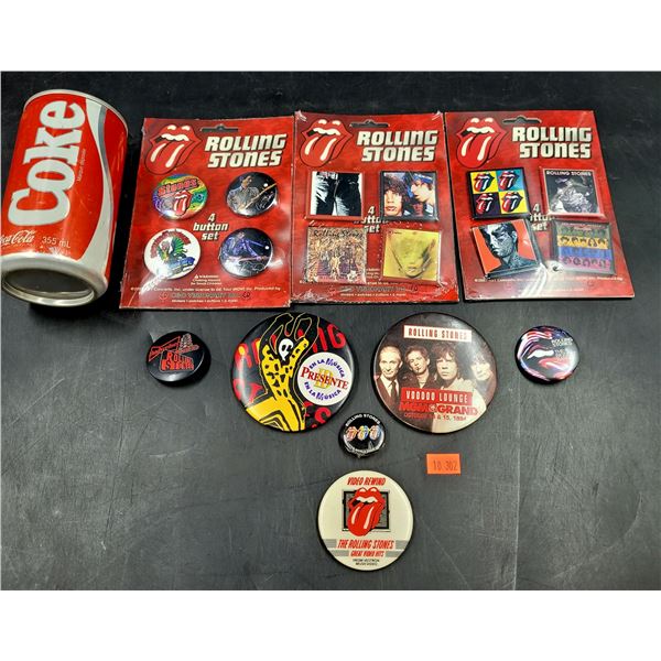Vintage Rolling Stones Pin Lot