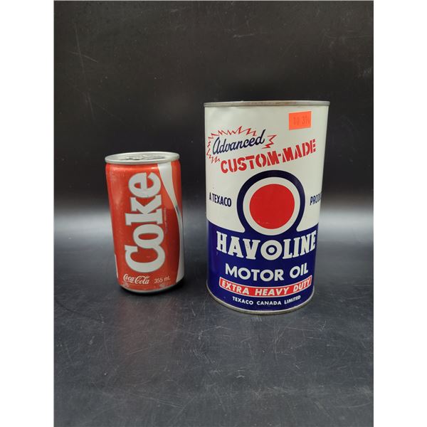 Vintage Texaco Havoline Motor Oil Can