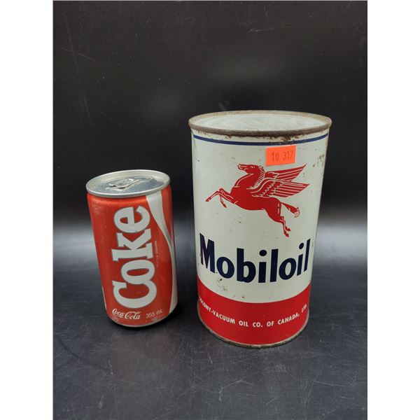 Vintage Mobiloil Motor Oil Can