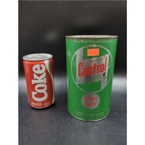 Vintage Castrol Heavy Duty Motor Oil Can