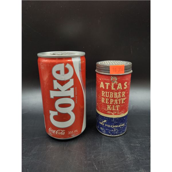 Vintage Atlas Rubber Repair Kit Tin