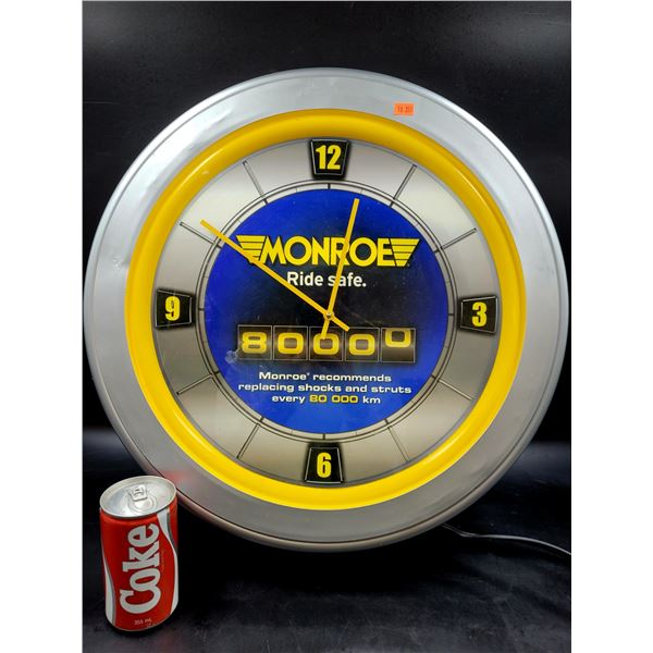 Vintage Monroe Light up Advertising Clock