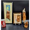 Vintage Wood Carvings & Framed Paintings