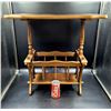 Vintage Wooden Magazine Rack Table