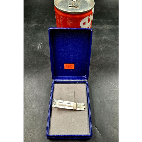 Sterling Silver Vernon Slide Ruler Tie Bar