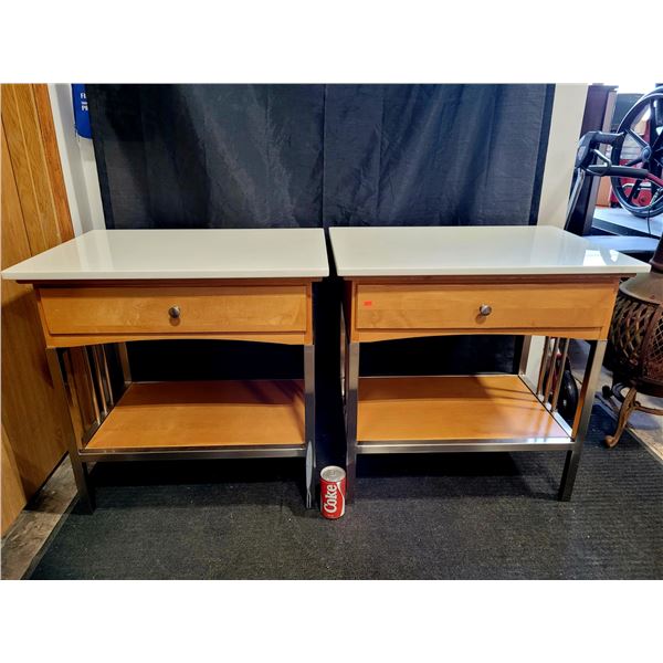 Stanley Furniture Marble Top Side Tables