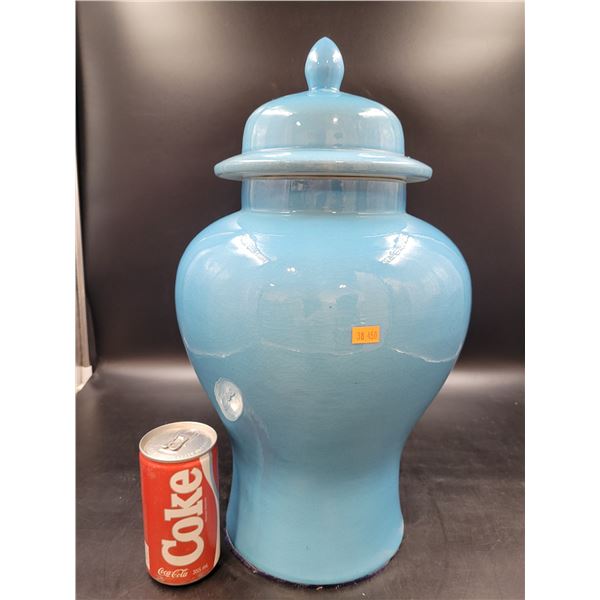 Vintage Blue Lidded Cookie Jar