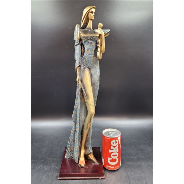 Female Playing Violin Sculpture