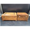 Image 3 : 2 Vintage Wooden Storage Boxes