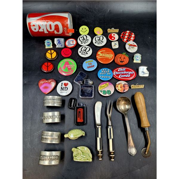 Vintage Pins, Napkin Holders, and Smalls