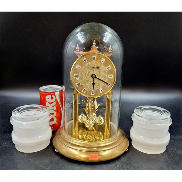 Vintage Konig Anniversary Clock and Candleholders