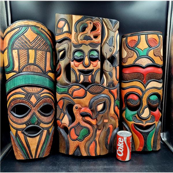 Decorative Hand Carved Wood Masks