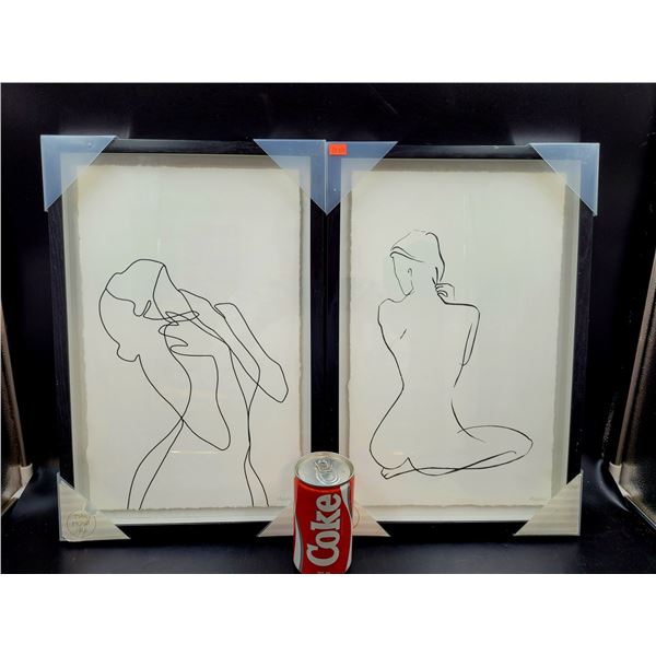 2 Framed Line Art Prints