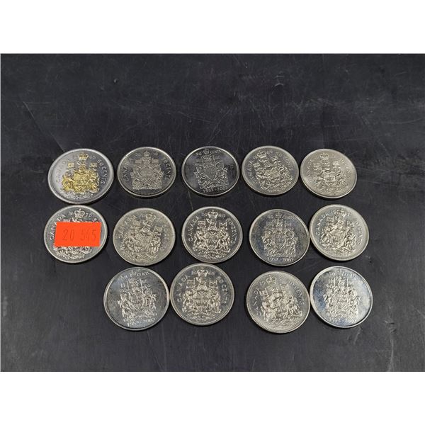 Vintage Canadian 50 Cent Coins