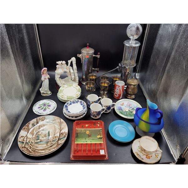 Vintage Cups, Plates, Drink Dispensers, and More