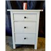 Image 1 : Small White Side Table w/ Drawers