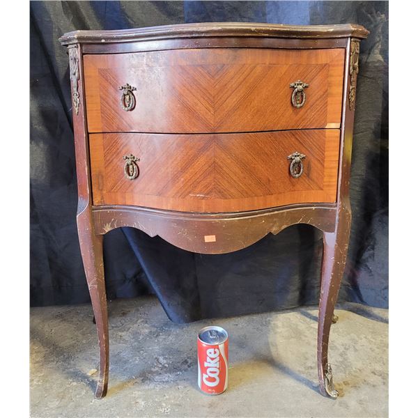 Vintage Wooden 2 Drawer Dresser