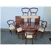 Image 1 : Victorian Solid Mahogany Carved Patterned Dining Set