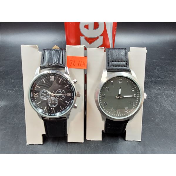 2 Leather Band Watches