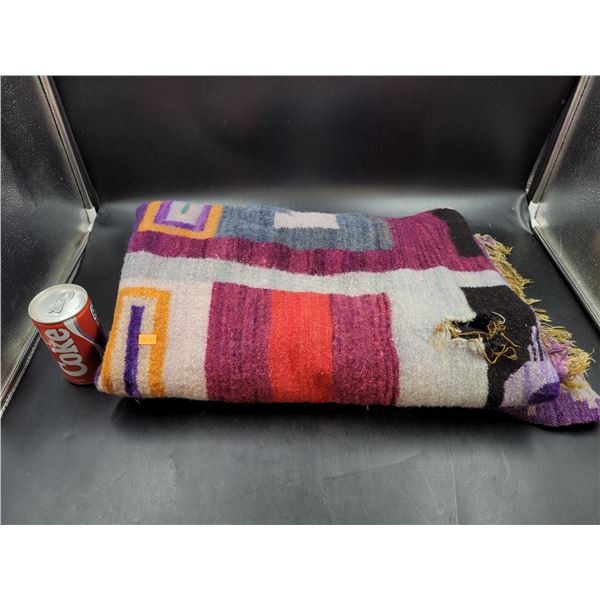 Vintage Hand Woven Wool Rug