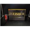 Image 1 : Vintage Light Up Fisher Advertising Sign