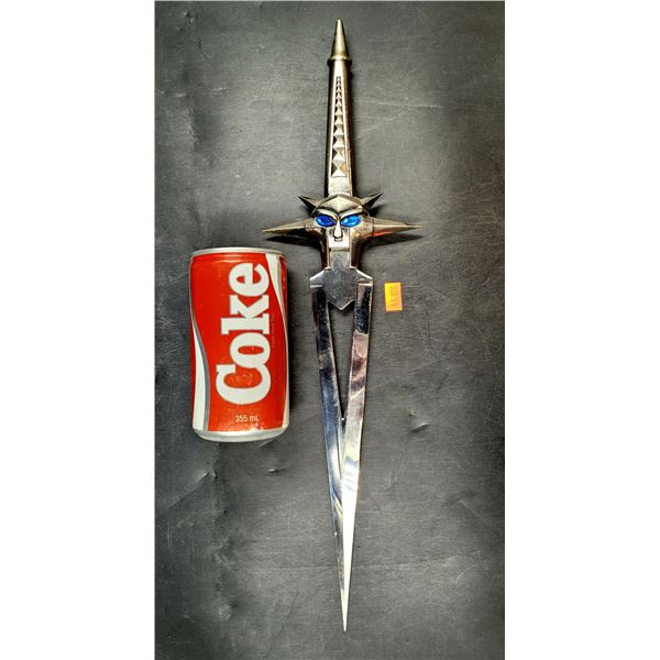 Fantasy Stainless Steel Devils Glare Blue Eye Gem Dagger Style Knife