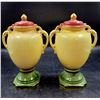 Image 2 : Antique Lidded Vases Made In England